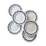 Blue leaf dessert plates