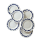 Blue leaf dessert plates