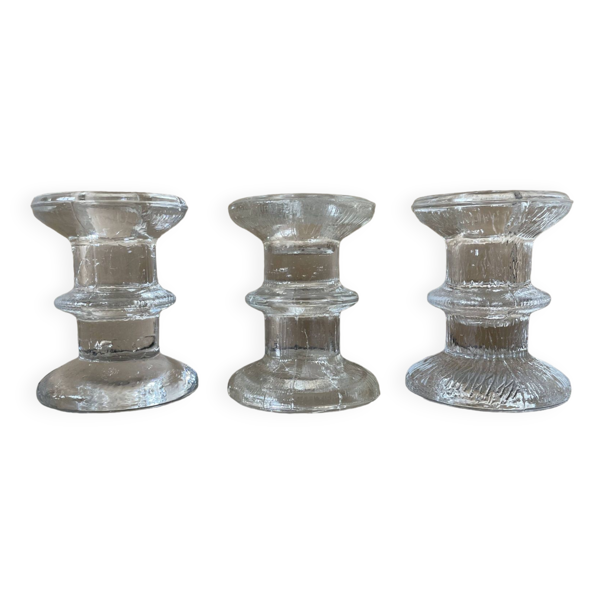 Set of 3 Littala candlesticks / Timo Sarpaneva / 1966