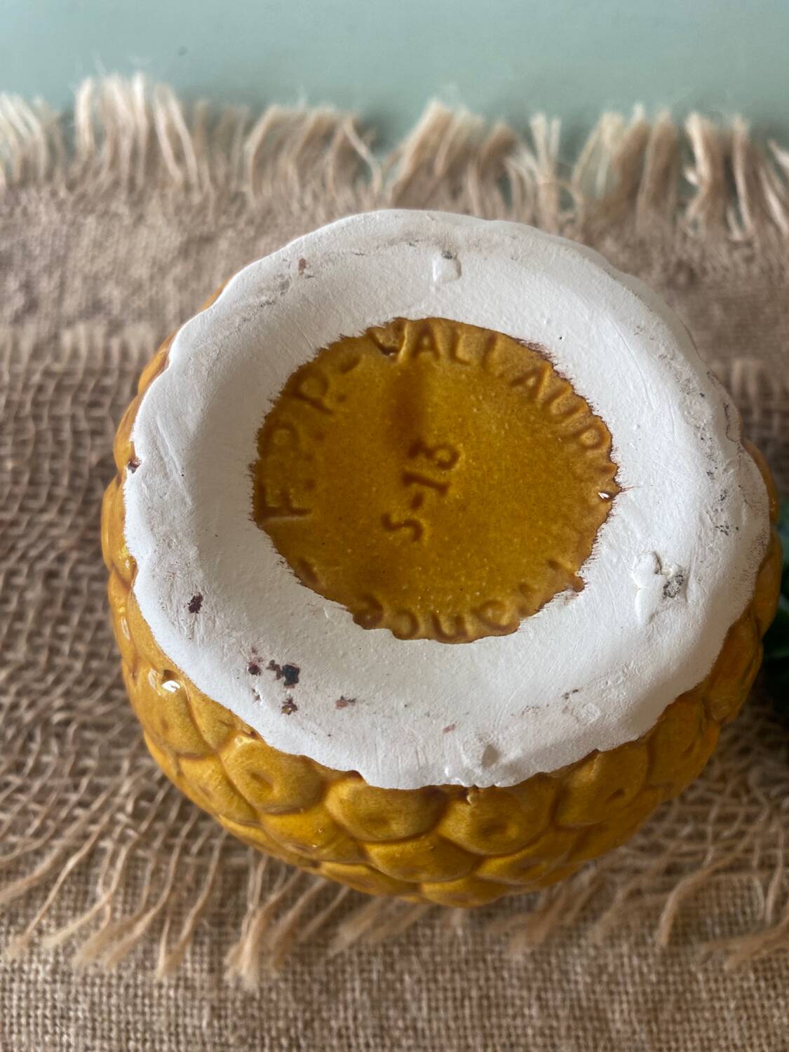 Vallauris pineapple sugar bowl