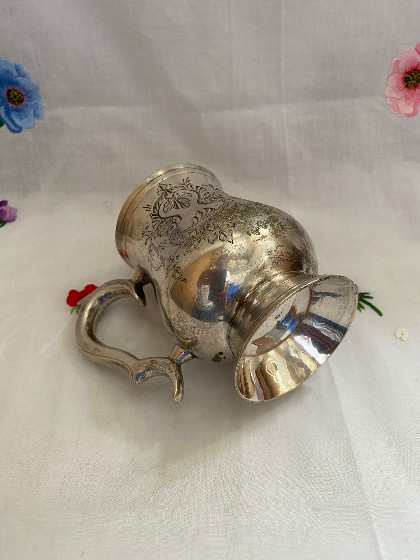 Silver-plated metal cup
