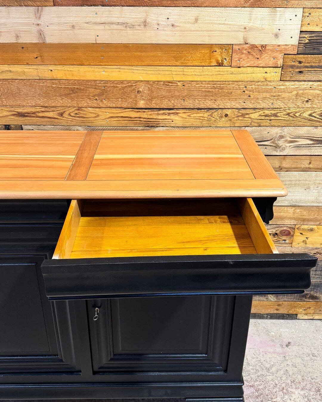 Enfilade with 4 doors in solid cherry wood - Louis-Philippe style