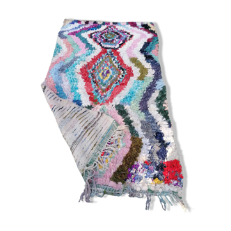 Ancient Berber Boucherouite carpet