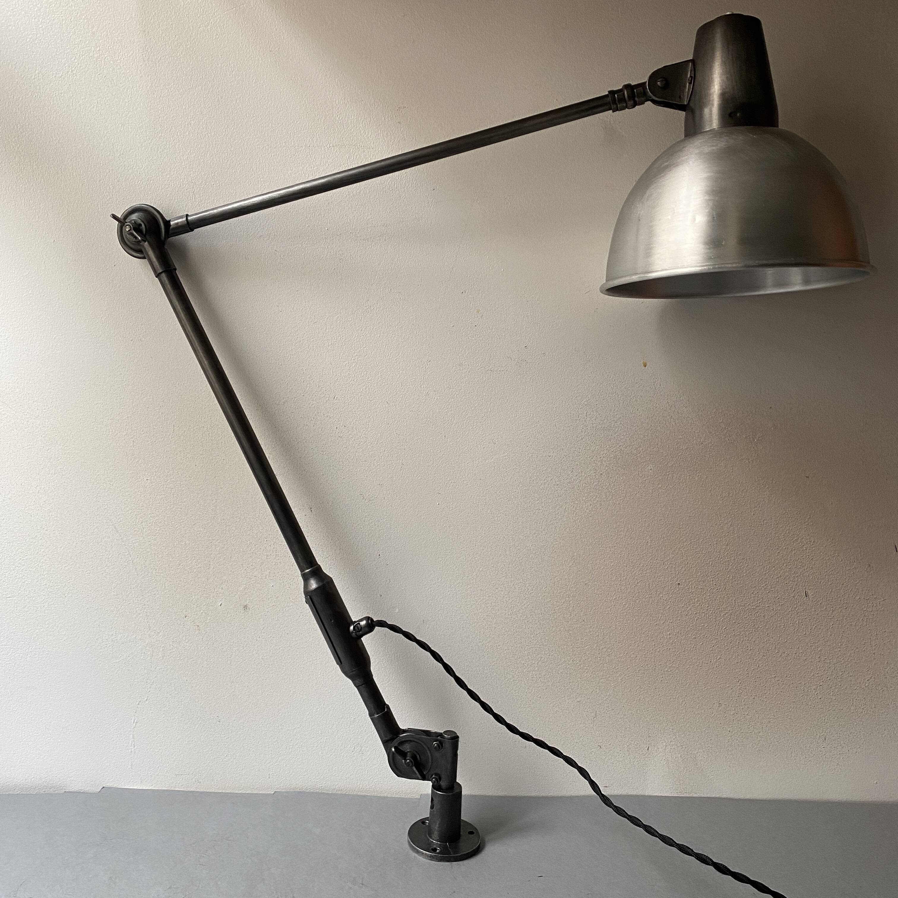 Antique large German industrial wall lamp "sis"