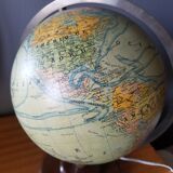 Ancient Light Earth Globe by Girard, Barrère and Thomas