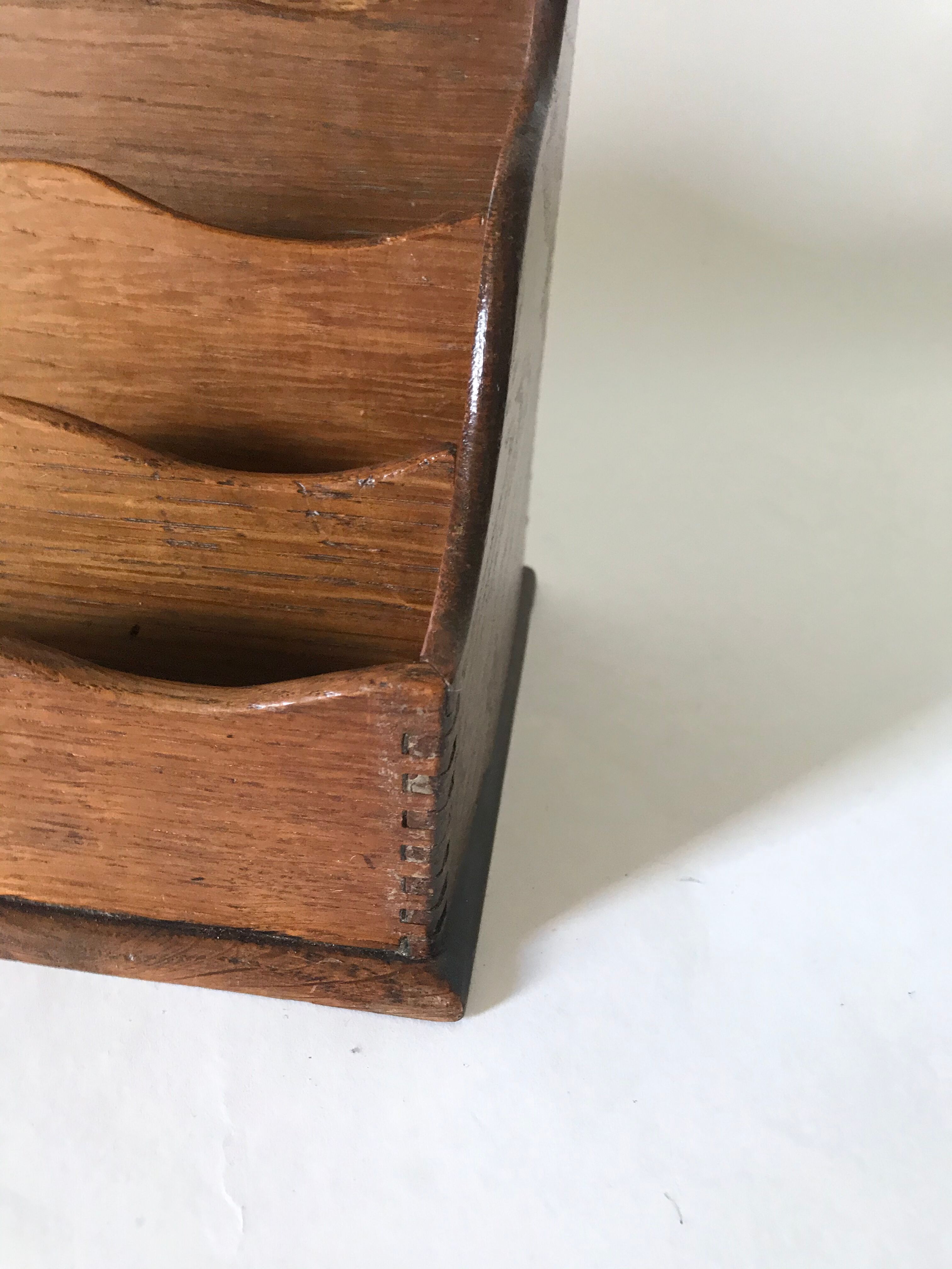 Old wooden mail door