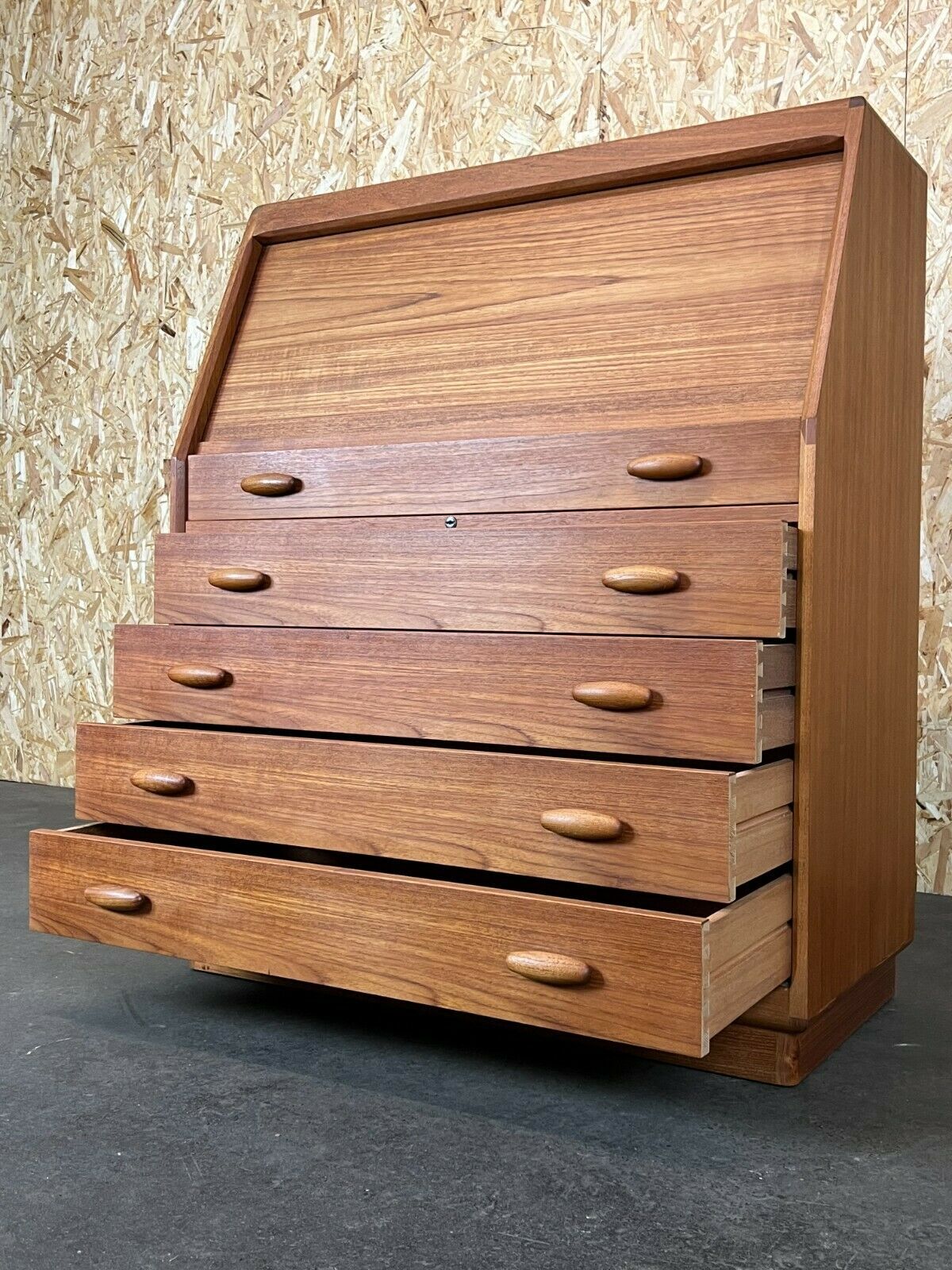60s 70s Teak Secretary Danish Modern Desk Dyrlund Design Denmark 60s 70s