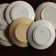 Set of 6 mismatched flat plates Terre de Fer Digoin Badonviller