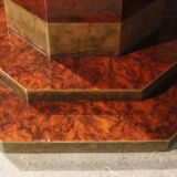 Elm broussin dining room table by Jean Claude Mahey for Maison Romeo, 70s