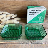 2 vintage emerald Luminarc bowls