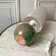 Signed stoneware lamp with cylindrical shade 60s-70s