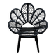 Chandra flower armchair in wicker and black bamboo