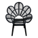 Chandra flower armchair in wicker and black bamboo