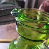 Green pitcher with fruit decoration – 1960s