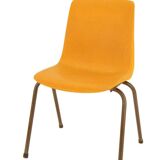 Orange plastic school chair