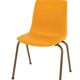 Chaise d'école plastique orange