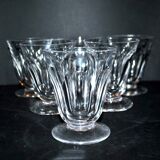 Set of 6 Saint-Louis flat-ribbed cut crystal goblet wine glasses? close Talleyrand 8.5cm