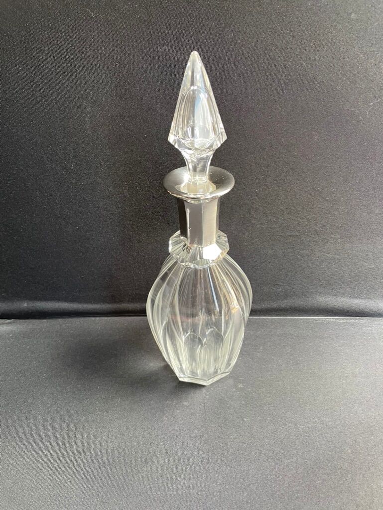 Large decanter - Louis Philippe - Strong crystal and silver