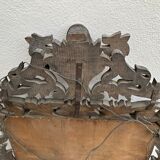 Carved wooden mirror - beveled ice - early twentieth century