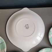 Dessert service - Dish and 4 plates Hossegor pottery from Salins - Ref 916