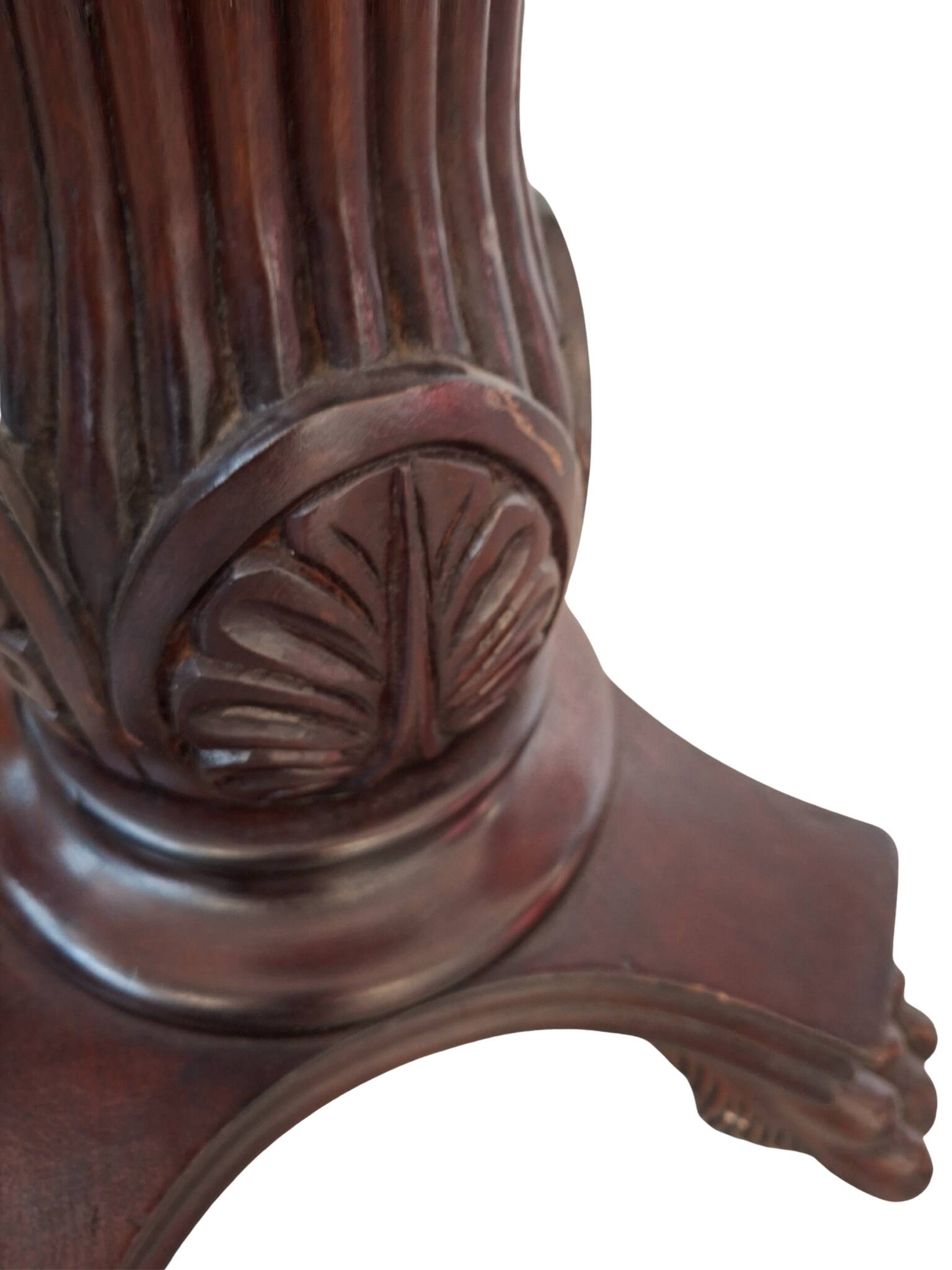 Elegante Colonna Porta-Piante/Busti in Mogano – Vintage Anni '60