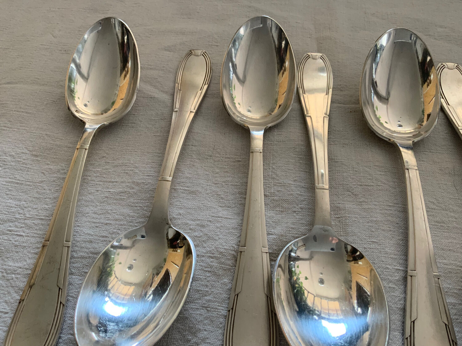 12 silver-plated spoons