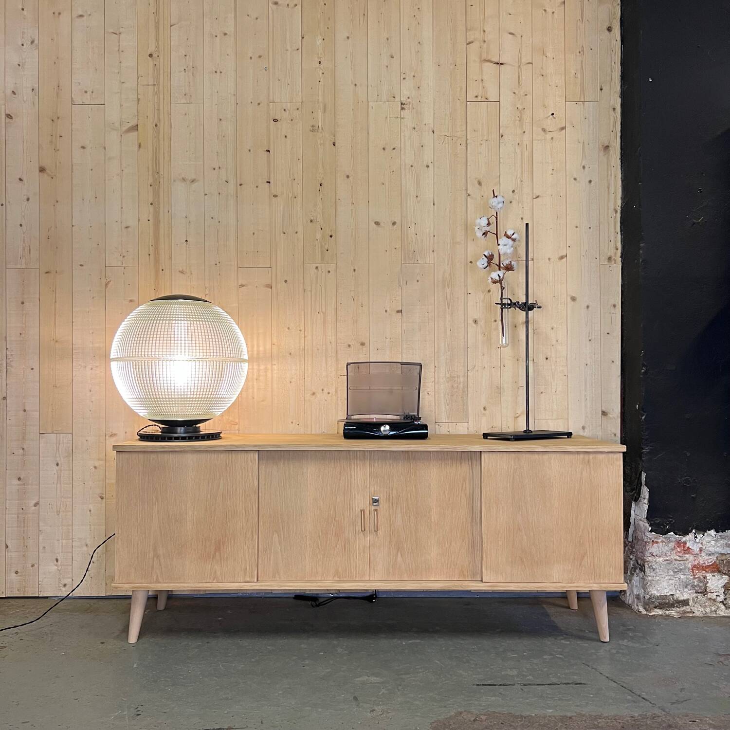 Scandinavian vintage hi-fi tv cabinet