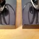 Marble and chrome metal bookends Art Deco