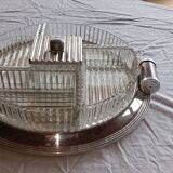 Art Deco 1930s silver-plated metal serving tray