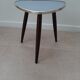 Porte plante tripode en formica gris bleu vintage