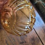 Amber glass catchall dish – 1940s–1950s
