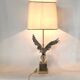 Pair of nickel eagle table lamps by Loevsky and Loevsky, 1970s