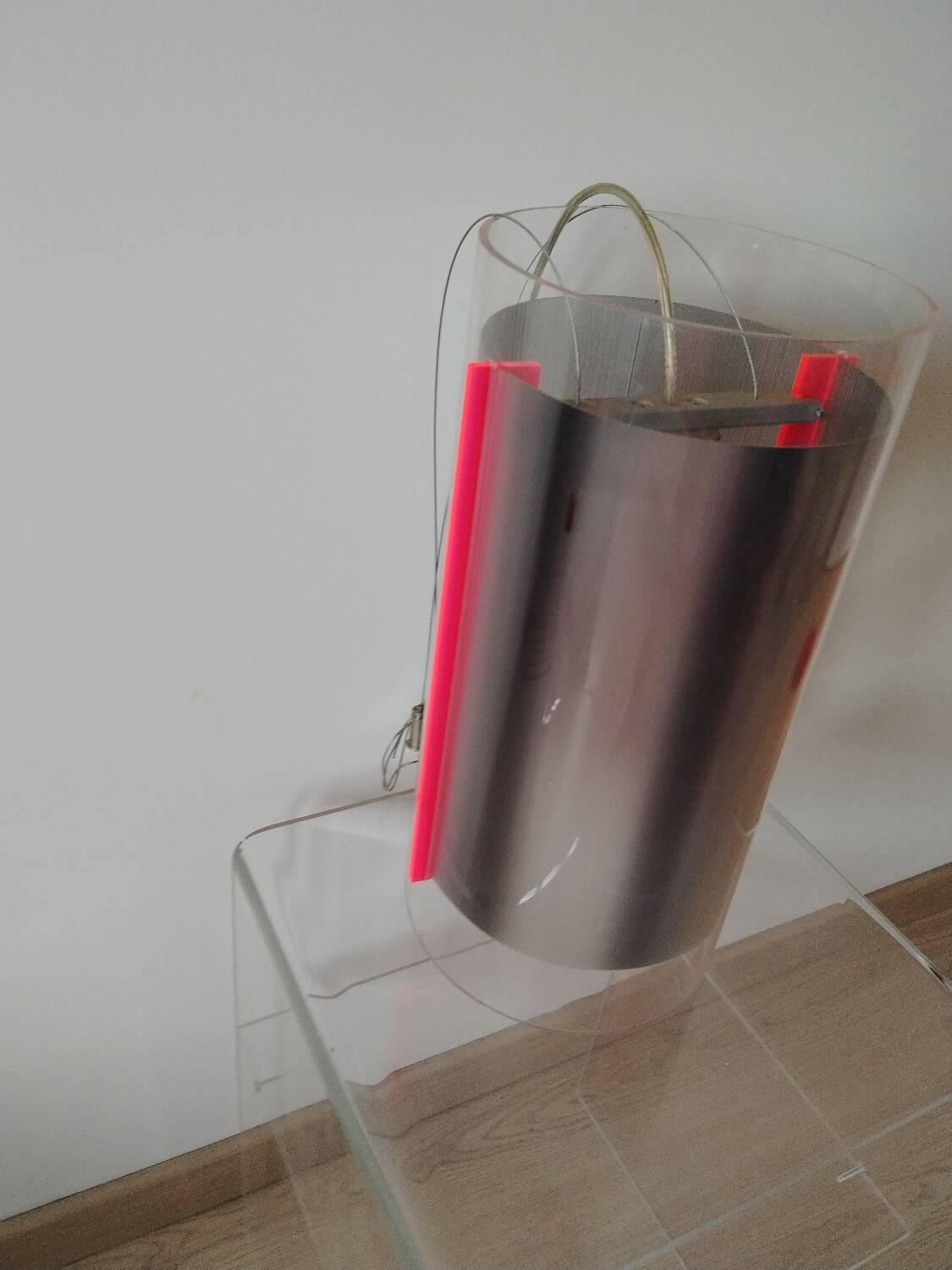 Designer plexiglass pendant light