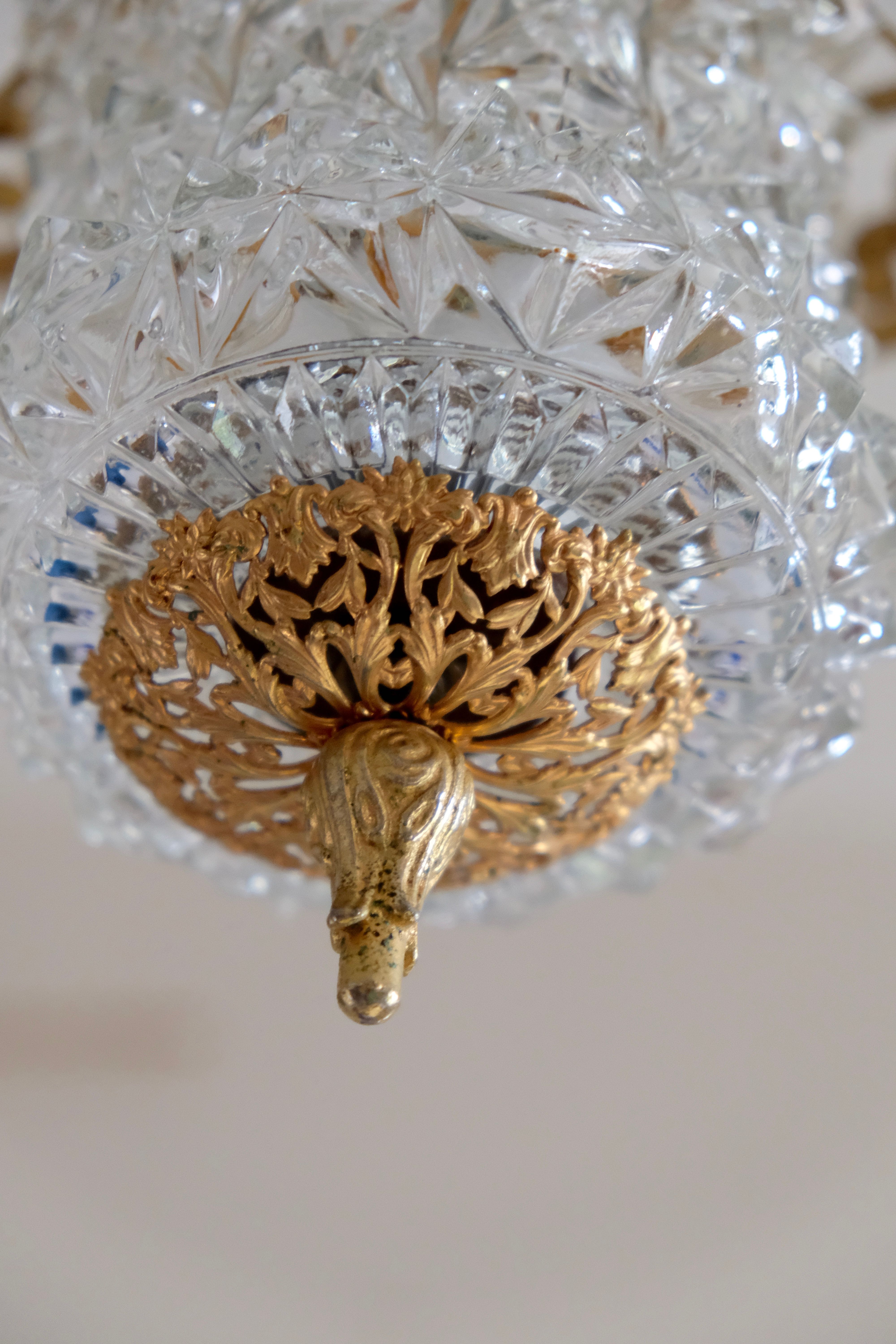 Glass and brass hanging 1950s