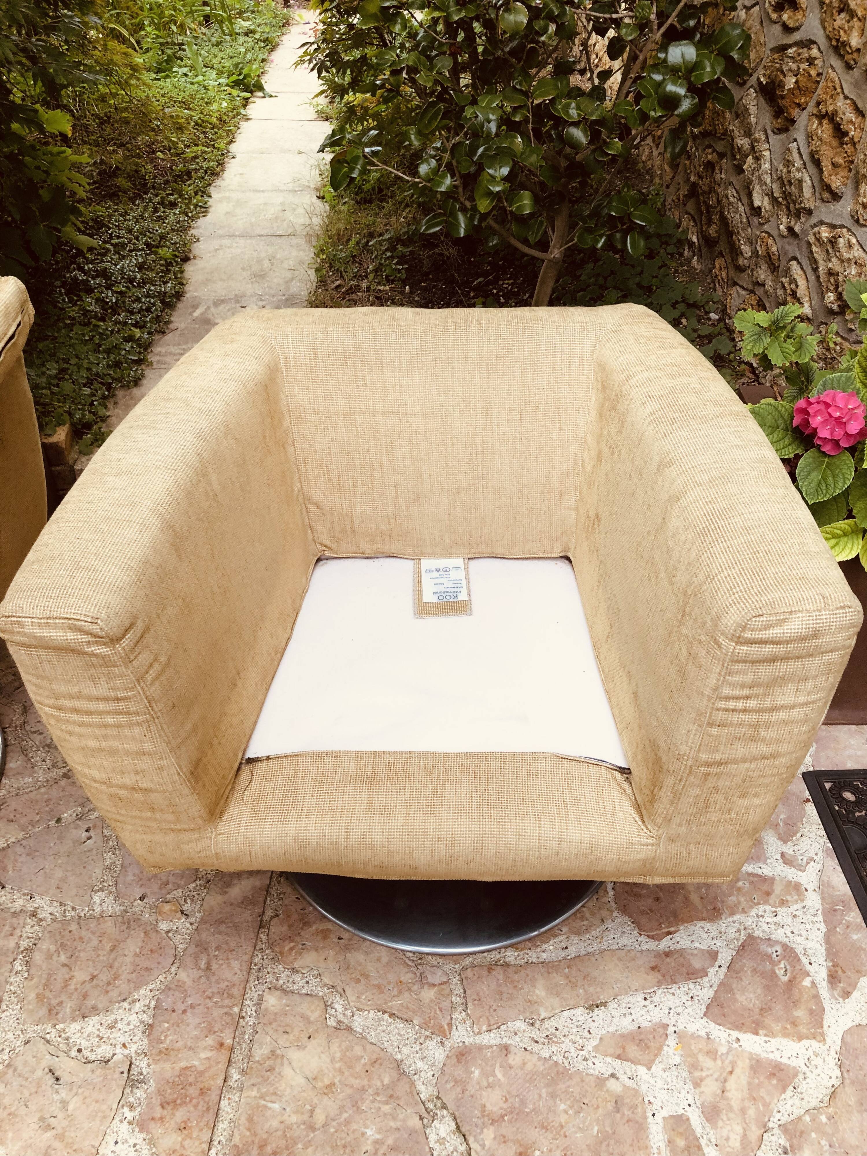 Pair of design armchairs