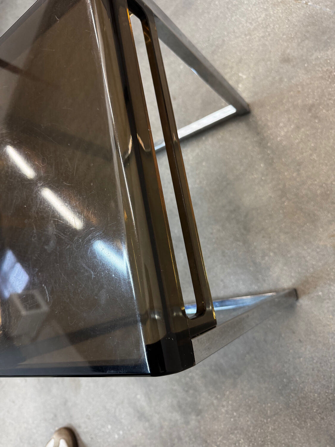 Side table attributed to Marc Berthier, 1970s.