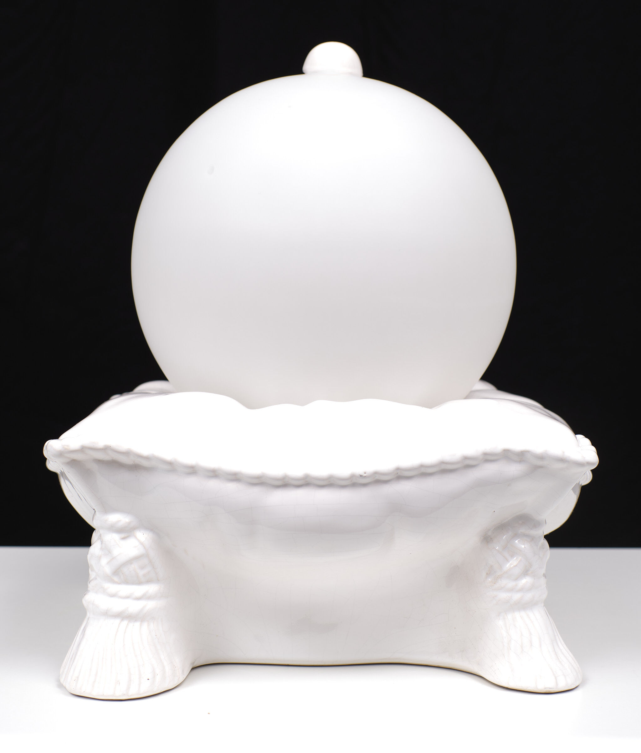 Lampe de table coussins en céramique globe 1970s italie