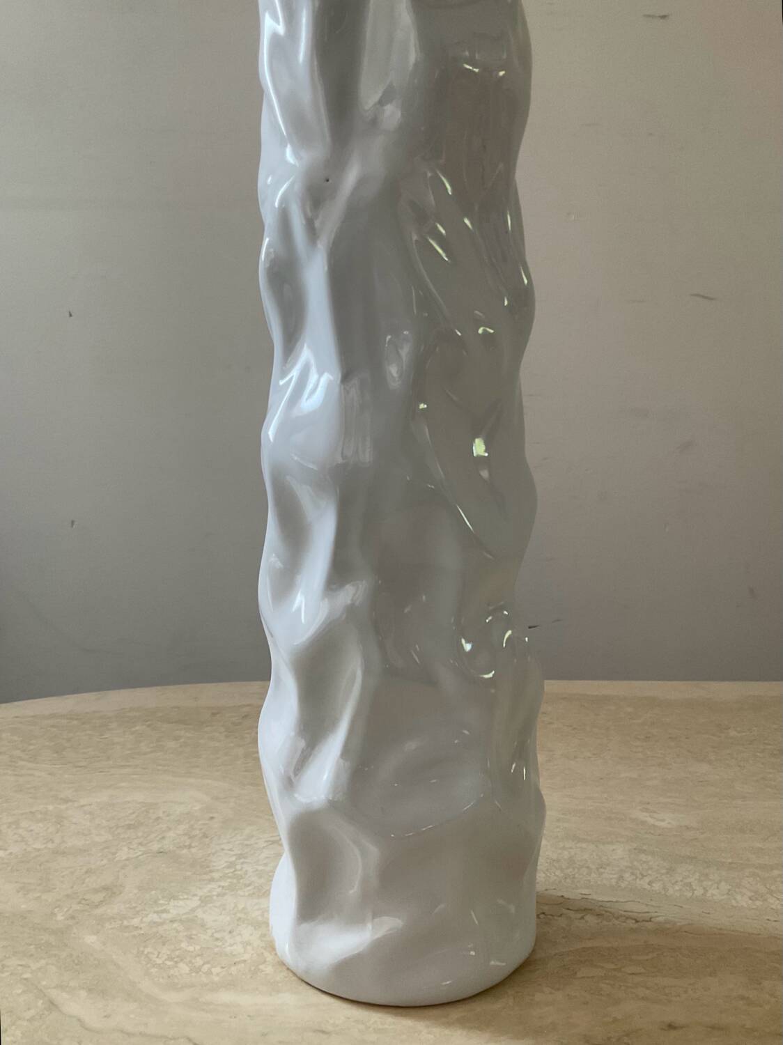 Vintage Brutalist Glazed Ceramic Vase