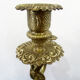 Pair of bronze candelabras and brass bobèches