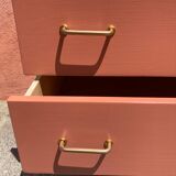 Vintage terracotta bass chest of drawers