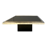 Vintage chrome and brass coffee table, 1970s