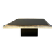 Vintage chrome and brass coffee table, 1970s