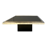 Vintage chrome and brass coffee table, 1970s