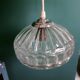 Vintage molded glass pendant light