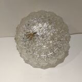 Cast glass ceiling lamp years 1960