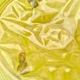 Art deco washbasin ceiling lamp, frosted glass satin