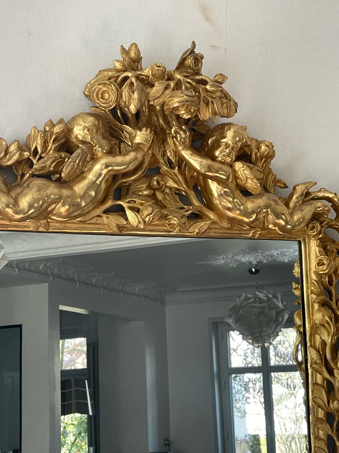 Mirror XVIIIth italian baroque 142x118cm