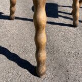 Pair of tripod farm stools in turned wood