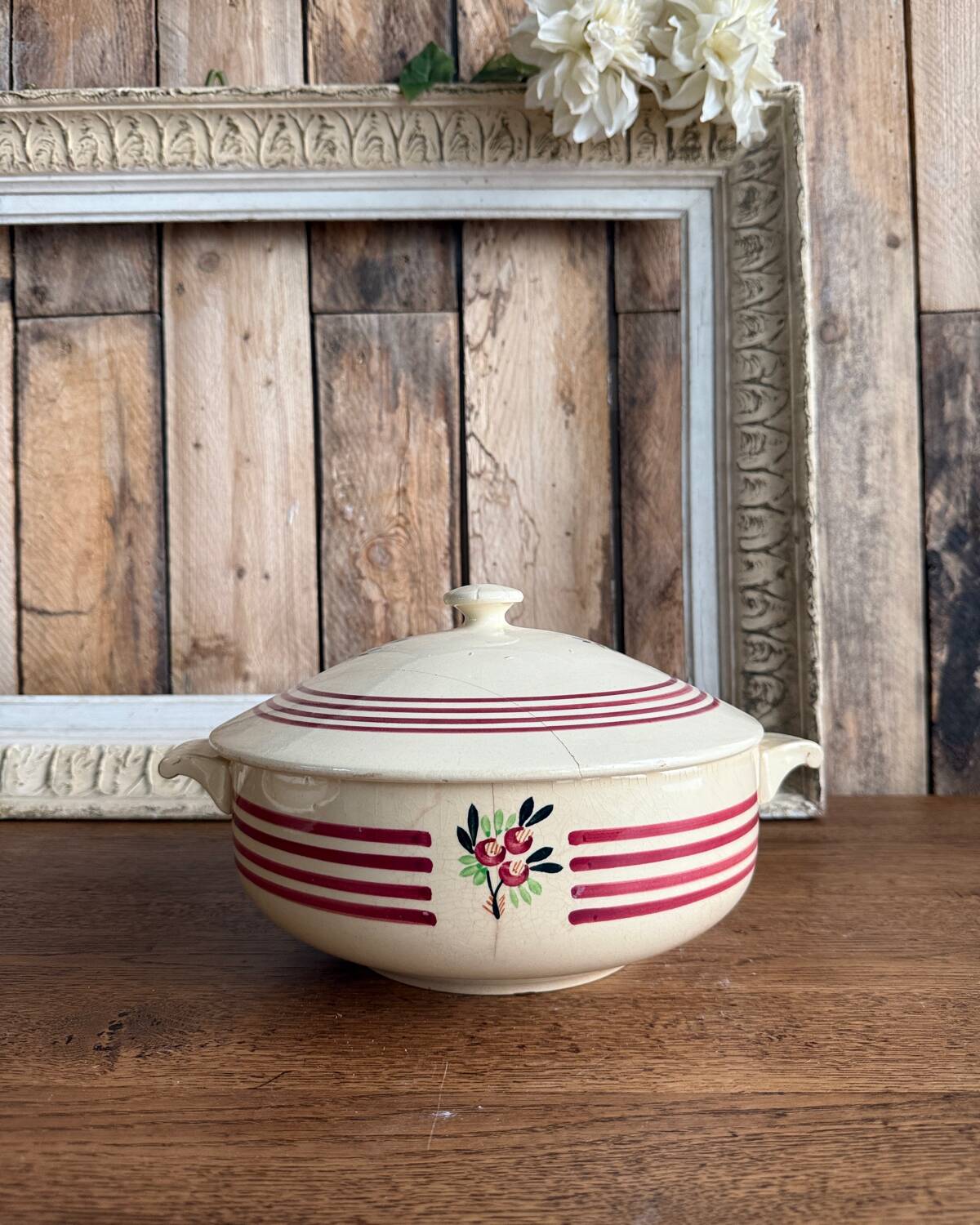Gien iron clay soup tureen