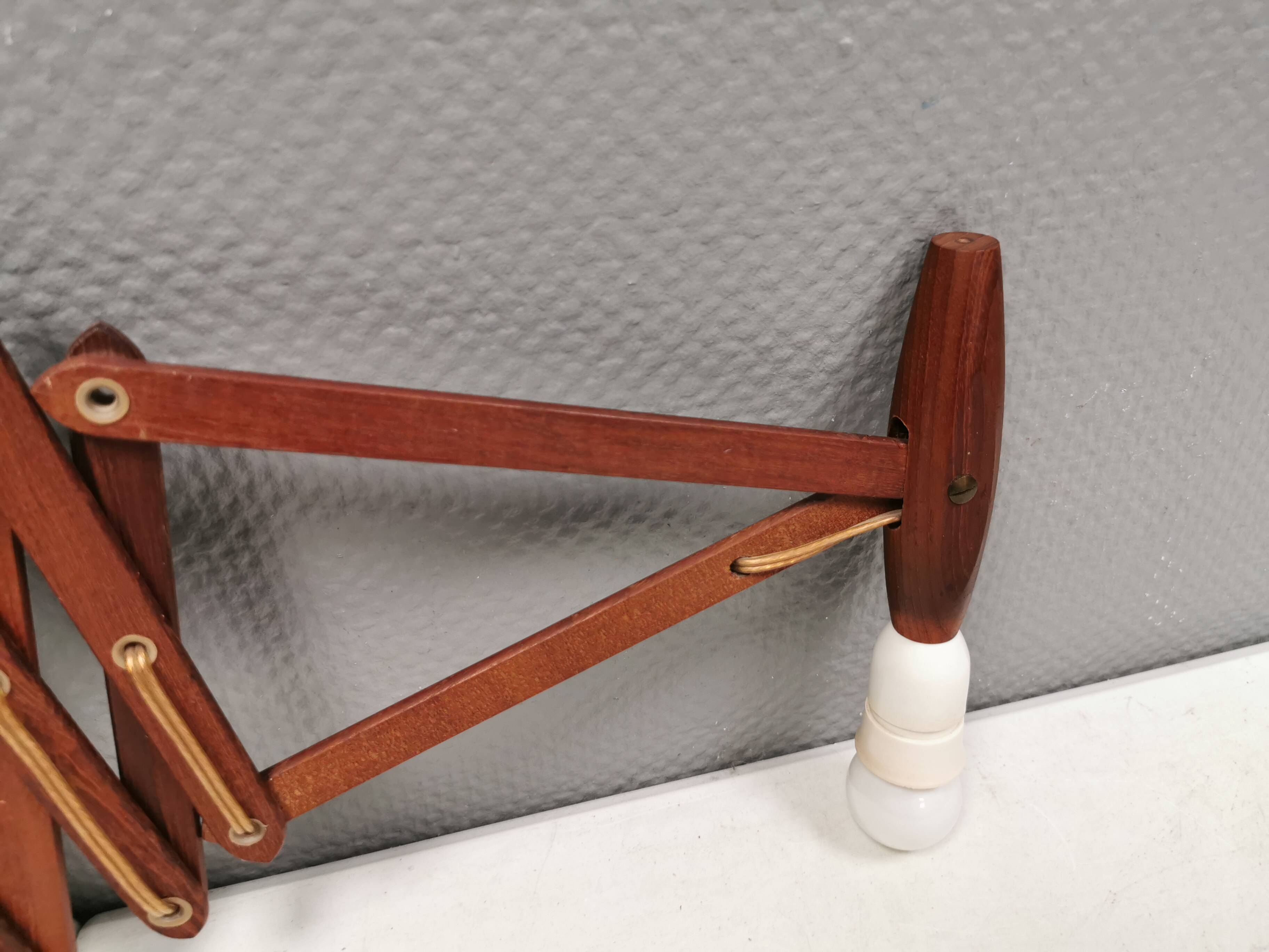 Wall lamp in teak, Denmark 1970-80s.